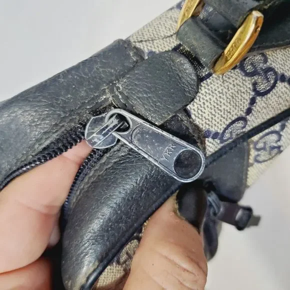 GUCCI Authentic Vintage Ophidia blue web  GG pvc leather web  bag - Picture 16 of 16